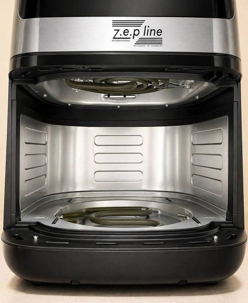 Аерогриль Zepline 8 л. на 2 тени, 2200 Вт, з силіконовою формою, ZP-00351 P-0220 фото